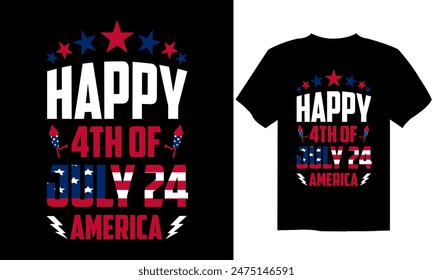 happy 4th of july 24 america t shirt design 4th July T shirt design | 4th July | 4th July Celebrate| Male and female t shirt