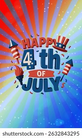 happy 4th of july america independence day celebration banner background design