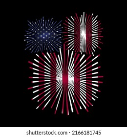 Happy 4th of july - American Flag design background Illustration.