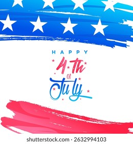 Happy 4th of July American Flag, Stars, Stripes, Celebration