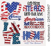 Happy 4th of July - American Independence Day t-shirt design bundle