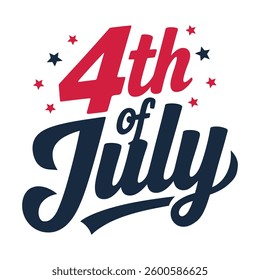 
Happy 4th of July American Independence Day, typography, American flag vector illustration design.