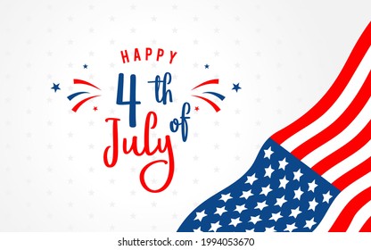 Happy 4th July Background Vector Illustration Stock Vector (Royalty ...