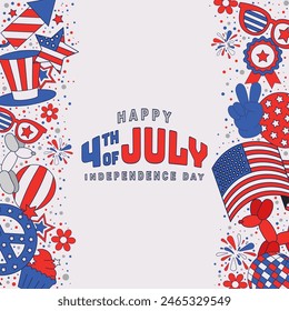 Happy 4th of july background. vector illustration