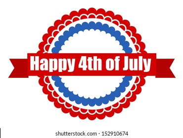 happy 4th of july badge vector