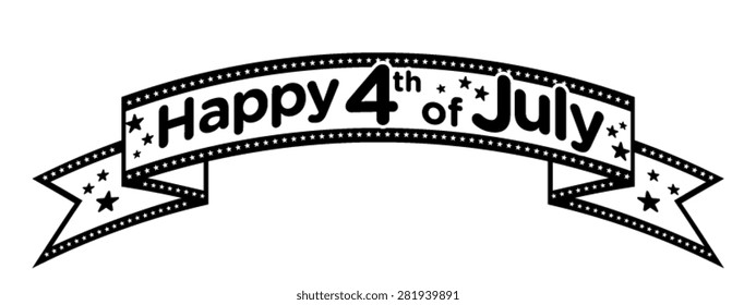 Happy 4th of July banner vector