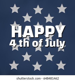 Happy 4th of July card with place for text