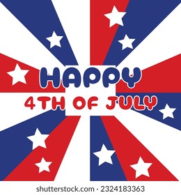 happy 4th of july card template  illustration