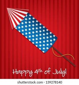 Happy 4th of July card in vector format.