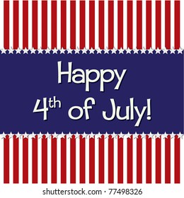 Happy 4th of July card in vector format.