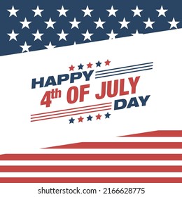 Happy 4th of July Celebration. Independence Day United States of America. Background for Greeting Card, Banner, and Poster Design Vector Illustration