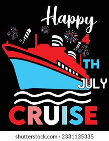 Feliz 4 De Julio Plantilla De Impresión De Cruceros En Camisas