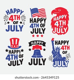 Feliz 4 de julho Designs - Gráficos Patrióticos, Festivos e Silhueta para o Dia da Independência