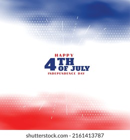 happy 4th of july flag color cloud style independence day background