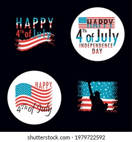 happy 4th of july flag statue of liberty