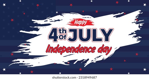 Happy 4th of July. Fourth July Independence Day USA.
Independence Day sale web banner. Independence Day USA social media promotion template. greeting card, banner, poster with United States flag