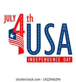 Happy 4th of July graphic design - Vector