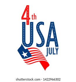 Happy 4th of July graphic design - Vector