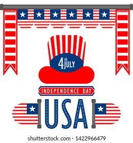 Happy 4th of July graphic design - Vector