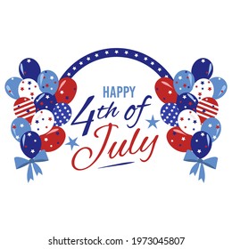 Happy 4th July Greeting Card Design Stock Vector (Royalty Free ...