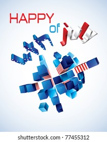 Happy 4th of July greeting card