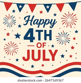 Happy 4th of July greeting USA