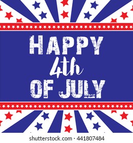 Happy 4th of July Greeting Vector