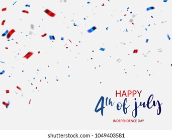 Happy 4th of July holiday banner. USA Independence Day Background