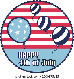 Happy 4th of July, Holiday greeting card