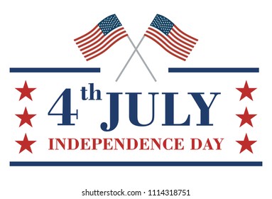 Happy 4th of July Independence Day Banner flag of America