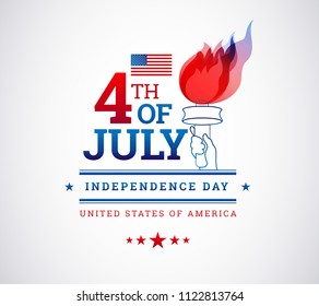 Happy 4th of July, Independence Day USA background with the USA flag, 4th of July USA independence day celebration vector background illustration