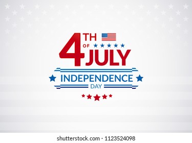 Happy 4th of July Independence Day USA sale banner or logo with American flag - vector illustration for 4th of July event celebration 