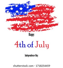 Happy 4th of July Independence Day. Vector illustration