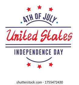 Happy 4th of july independence day greeting, can be used as banner social media, greeting card and background