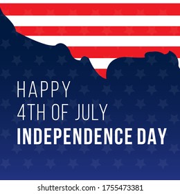 Happy 4th of july independence day greeting, can be used as banner
social media, greeting card and background