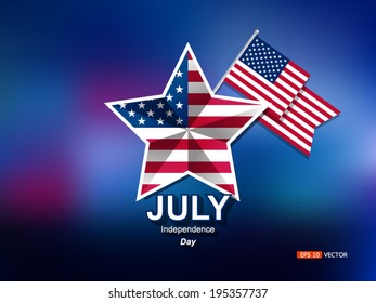 Happy 4th of july Independence Day, vector eps 10