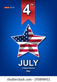 Happy 4th of july Independence Day, vector eps 10