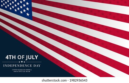 Happy 4th of July. Independence day background with american flag design