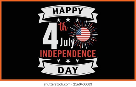 Happy 4th July Independence Day Design.