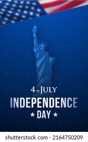 Happy 4th of July, independence day of USA. Vector design for posters, flyers, greeting cards.