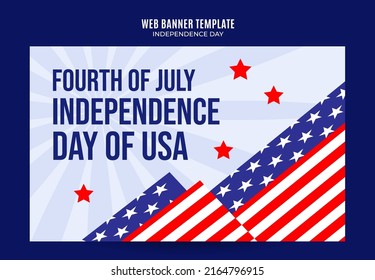 Happy 4th of July - Independence Day USA Web Banner for Social Media Poster, banner, space area and background