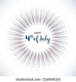 	
Happy 4th of July Independence day on firework background