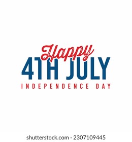 Happy 4th july, independence day in USA. American Independence Day greeting card, banner, post with United States flag, stars and stripes. Vector, Illustration.