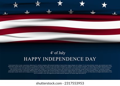 Happy 4th of July Independence Day. Vector Card illustration