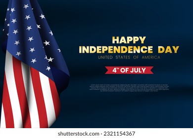 Happy 4th of July Independence Day. Background illustration