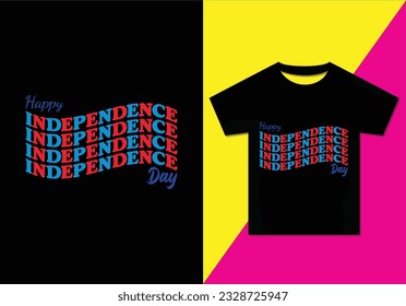 Happy 4th July independence day t shirt design, t shirt design with stripes, t shirt design template, , independence day t shirt, graphic vector print for t-shirt and background print design.