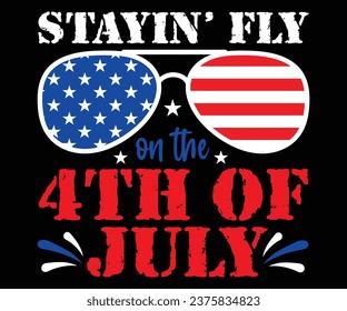 Happy 4th July independence day t-shirt design. 4th of july 1776 independence day t-shirt design. , Happy 4th July, USA Flag Vector. . graphic vector print for t shirt and background print design
