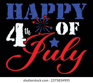 Happy 4th July independence day t-shirt design. 4th of july 1776 independence day t-shirt design. , Happy 4th July, USA Flag Vector. . graphic vector print for t shirt and background print design