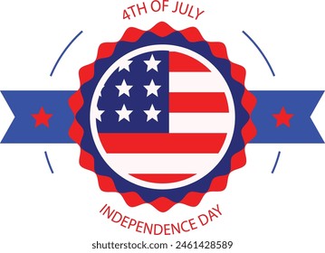 Happy 4th July independence day t-shirt design, Vector graphic, typographic T-Shirt Design Template Royalty Free.