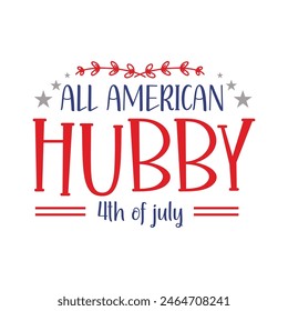 Happy 4th of July - Independence Day of USA - cute hand drawn doodle lettering postcard. Lettering for poster t-shirt design.